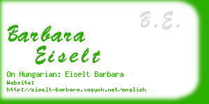barbara eiselt business card